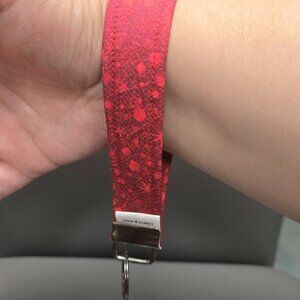 Crafty & Posh Red Christmas Theme Handmade Wristlet